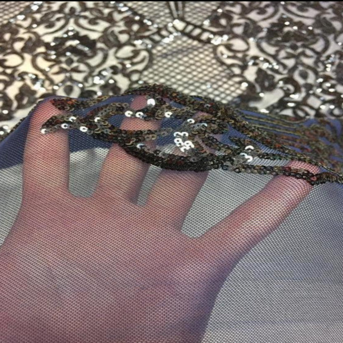 Chantal Deluxe Stretch Sequins Fabric - Prismatic Fiber Arts