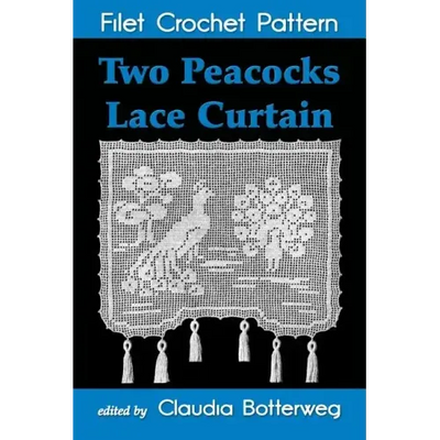 Two Peacocks Lace Curtain Filet Crochet Pattern: Complete Instructions and Chart