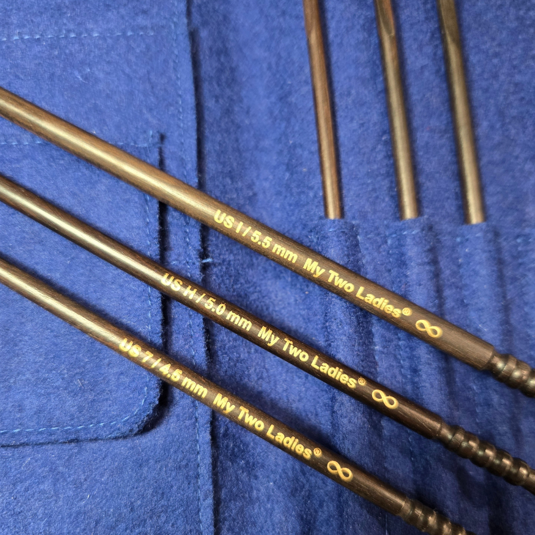 Infinity | Crochet Hook Set | Ebony | Sizes E, F, G, 7, H, I | w/custom case - Prismatic Fiber Arts