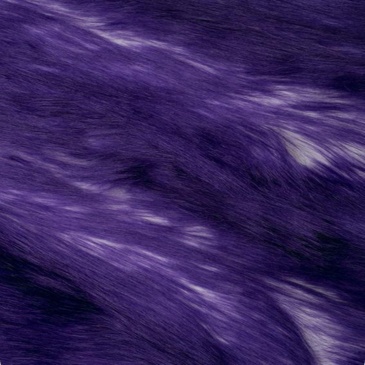 Snow Luxury Two Tone Shaggy Faux Fur Fabric - Prismatic Fiber Arts