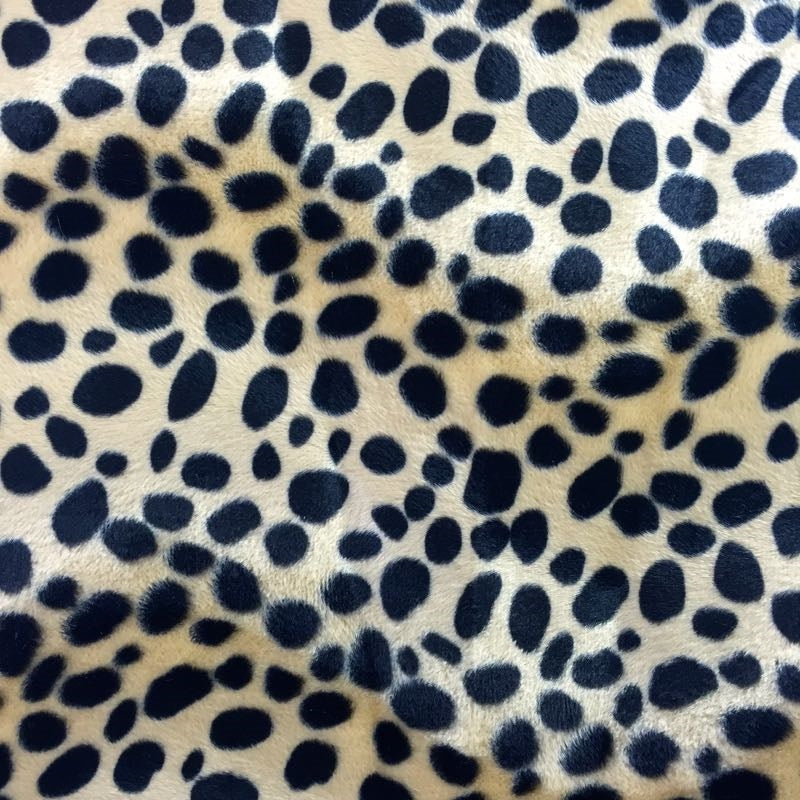 Dalmatian Dog Print Velboa Faux Fur Fabric - Prismatic Fiber Arts