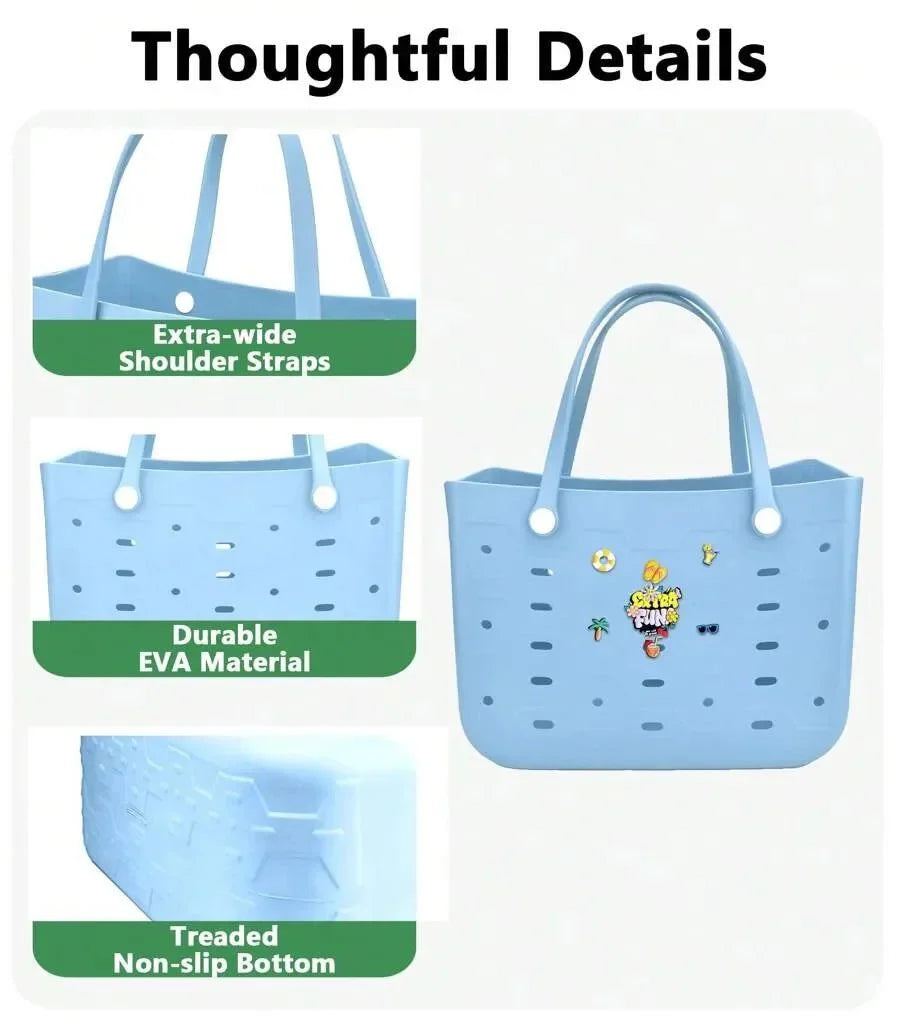 EVA rubber XL/L/M Beach Bag - Prismatic Fiber Arts