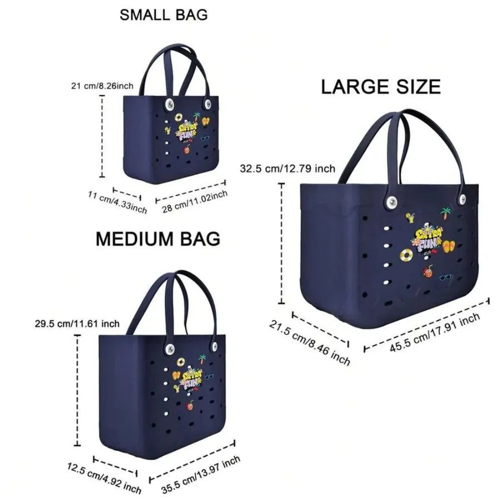 EVA rubber XL/L/M Beach Bag - Prismatic Fiber Arts