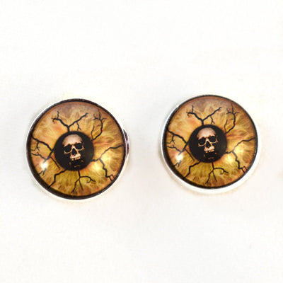 Eyes of Death Skull Sew-On Button Glass Eyes - Prismatic Fiber Arts