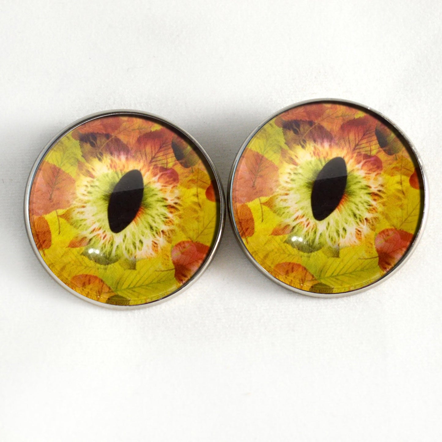 Fall Leaves Dragon Fantasy Sew-On Button Glass Eyes - Prismatic Fiber Arts