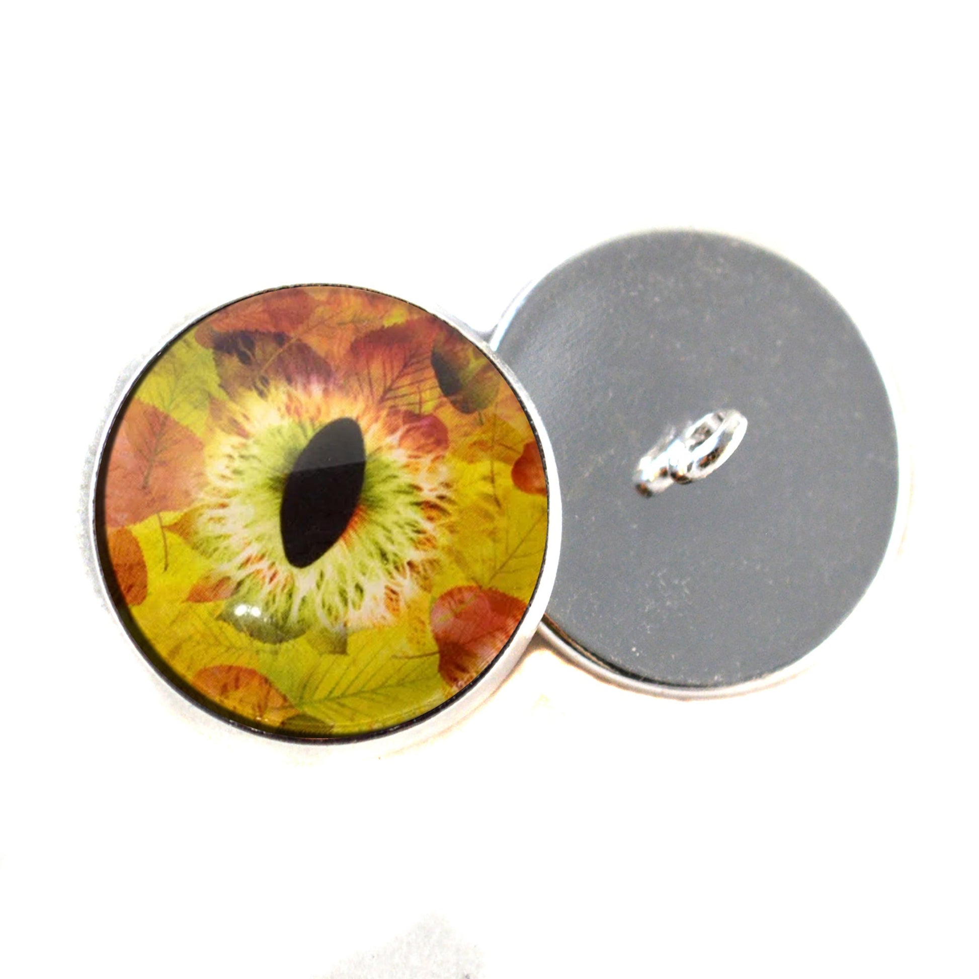 Fall Leaves Dragon Fantasy Sew-On Button Glass Eyes - Prismatic Fiber Arts