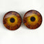 Fall Red and Gold Branches Autumn Sew-On Button Glass Eyes - Prismatic Fiber Arts
