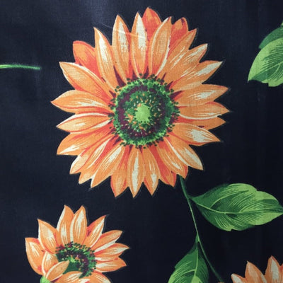 Sunflower Daisy Floral Printed Poly Cotton Fabric - Prismatic Fiber Arts