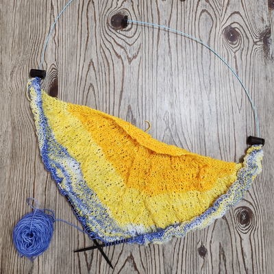 Blue Silk | Duo Set | Adjustable Knitting Needles | w/custom case - Prismatic Fiber Arts