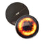 Fire Phoenix Fantasy Bird Sew-On Button Glass Eyes - Prismatic Fiber Arts