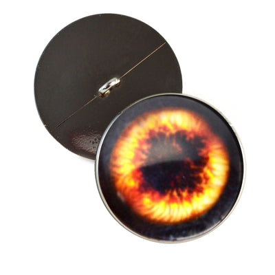 Fire Phoenix Fantasy Bird Sew-On Button Glass Eyes - Prismatic Fiber Arts