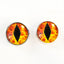 Fiery Flames Dragon Sew-On Button Glass Eyes - Prismatic Fiber Arts