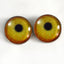 Yellow and Orange Flamingo Sew-On Button Glass Eyes - Prismatic Fiber Arts