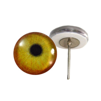 Flamingo Glass Eyes on Wire Pin Posts