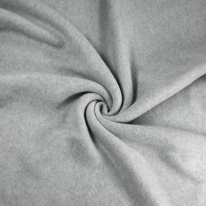 Anti-Pill Polar Fleece Fabric by the Yard – Heather Grey (60", 280 GSM) - Prismatic Fiber Arts
