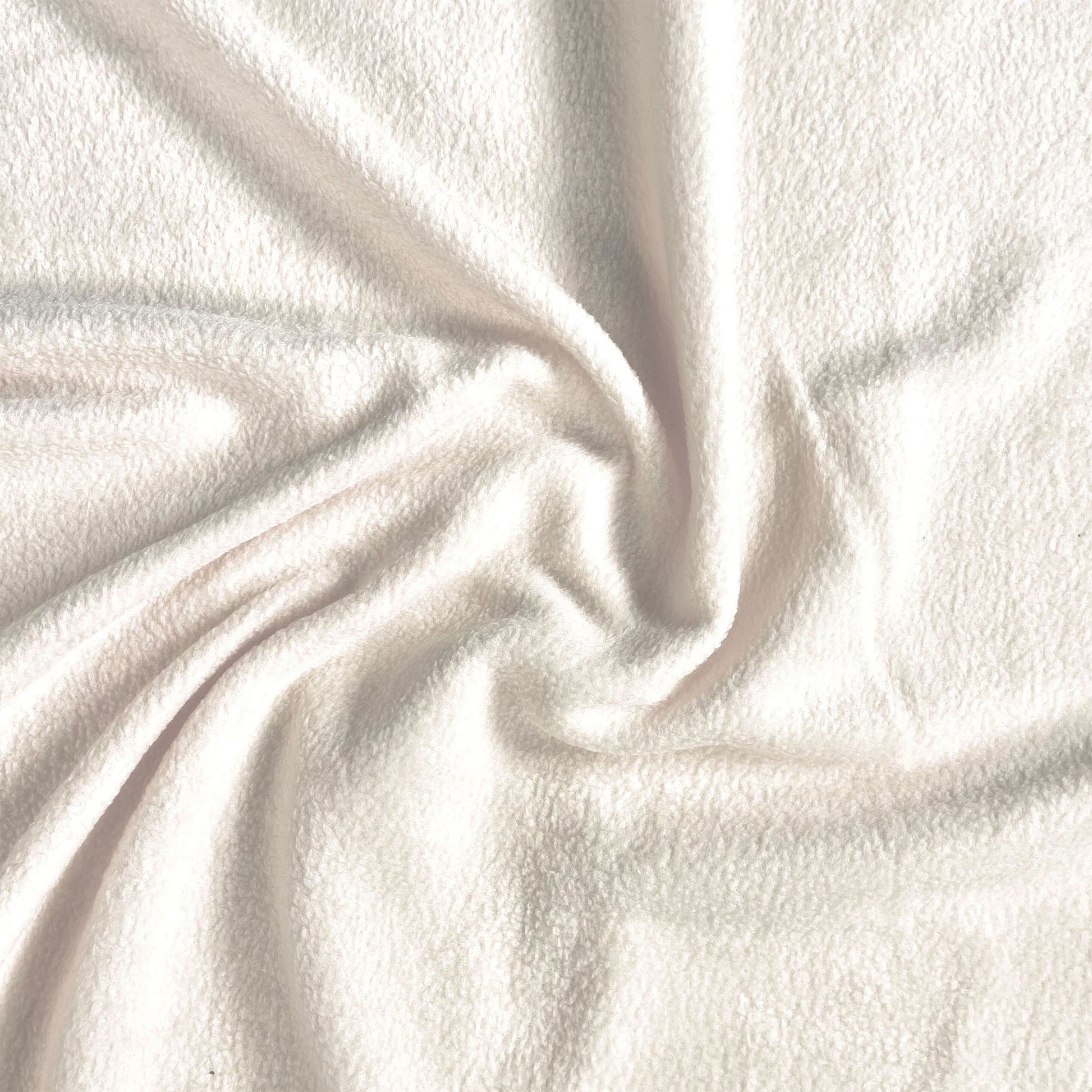 Anti-Pill Polar Fleece Fabric by the Yard – Ivory (60", 280 GSM) - Prismatic Fiber Arts