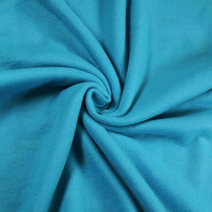 Anti-Pill Polar Fleece Fabric by the Yard – Turquoise (60", 280 GSM) - Prismatic Fiber Arts