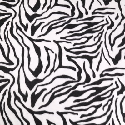Anti-Pill Polar Fleece Fabric by the Yard – Zebra (White Black, 60", 280 GSM) - Prismatic Fiber Arts