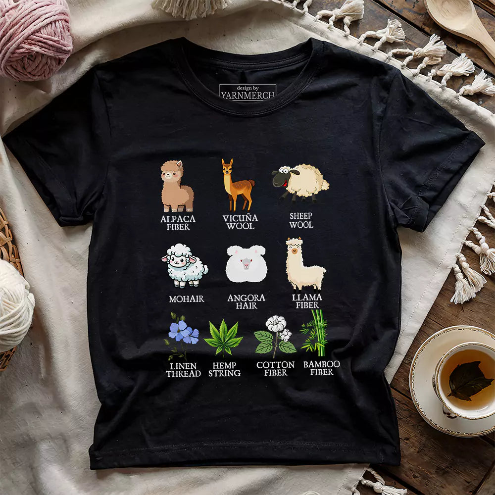 Flora Fauna Fiber T-shirt - Prismatic Fiber Arts