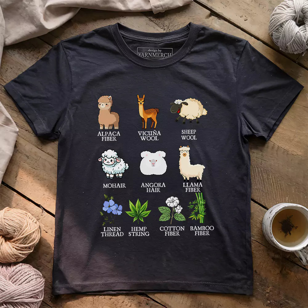 Flora Fauna Fiber T-shirt - Prismatic Fiber Arts
