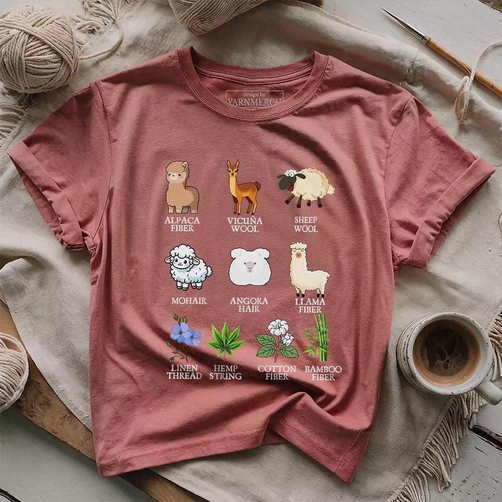 Flora Fauna Fiber T-shirt - Prismatic Fiber Arts