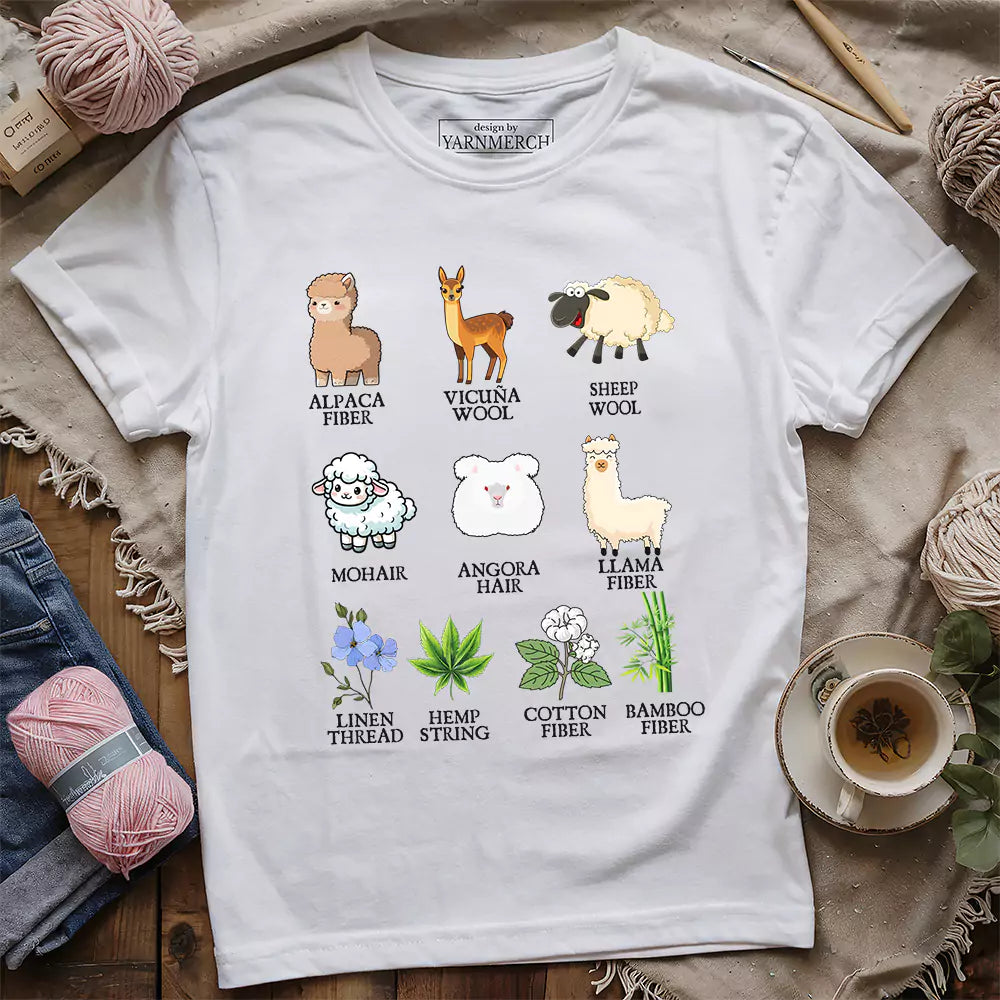 Flora Fauna Fiber T-shirt - Prismatic Fiber Arts