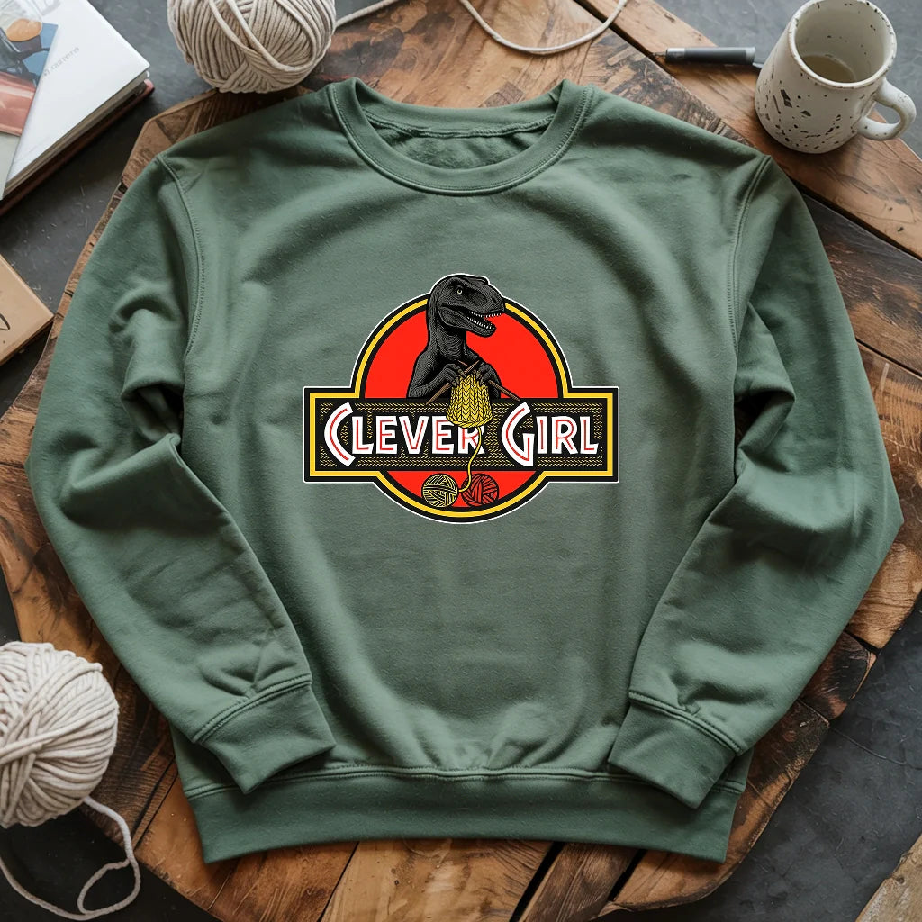Clever Girl Sweatshirt - Prismatic Fiber Arts