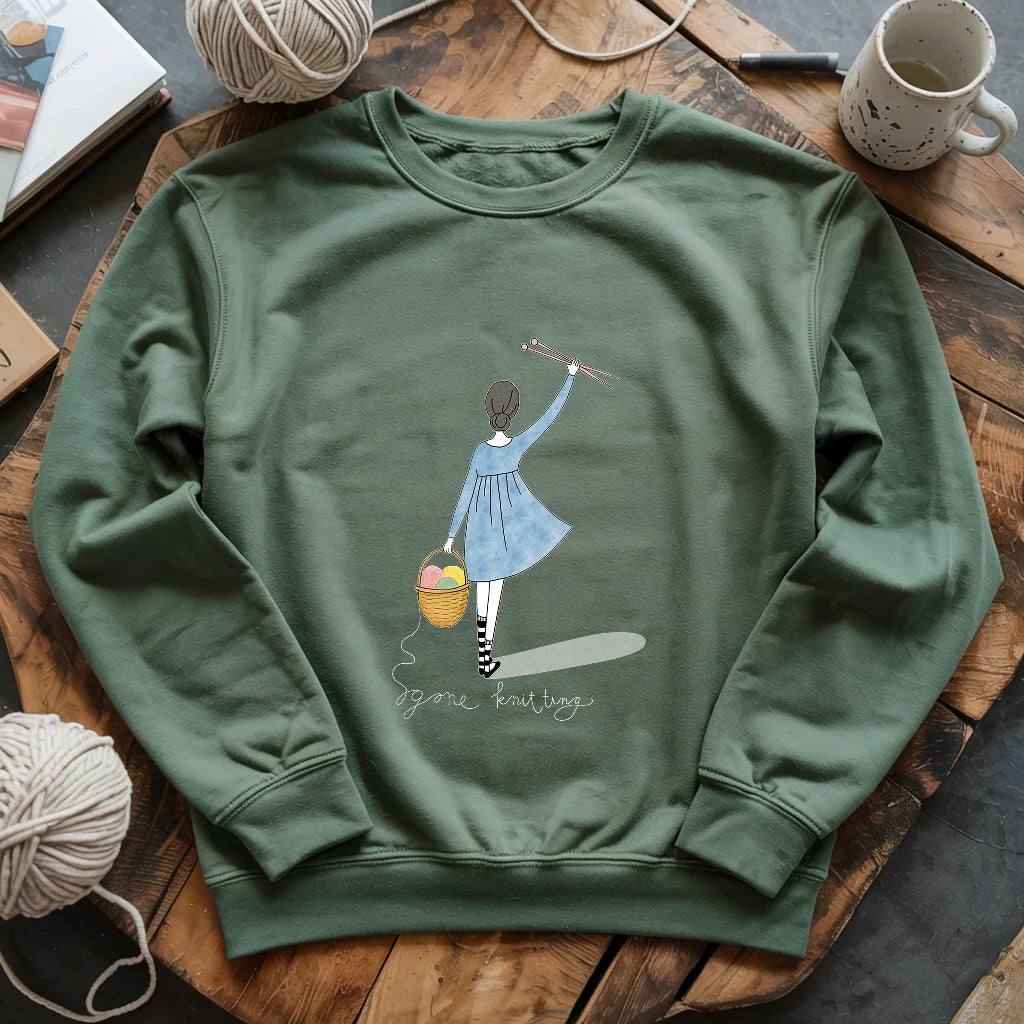 Gone Knitting Sweatshirt - Prismatic Fiber Arts