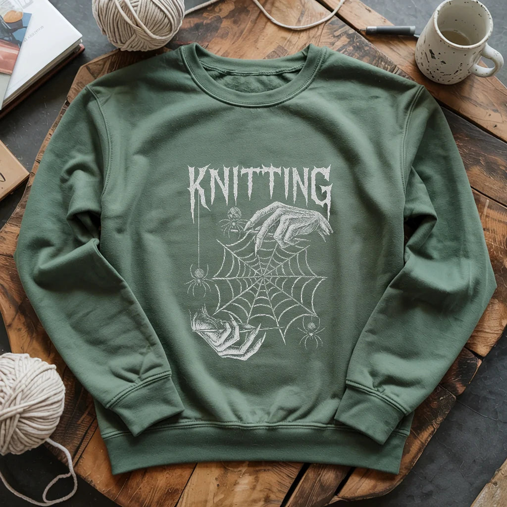 Gothic Knitter Sweatshirt - Prismatic Fiber Arts