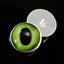 Friendly Green Dragon Sew-On Button Glass Eyes - Prismatic Fiber Arts