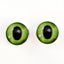 Friendly Green Dragon Sew-On Button Glass Eyes - Prismatic Fiber Arts