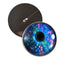Blue and Pink Gecko Sew-On Glass Eyes - Prismatic Fiber Arts