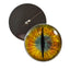 Gold and Teal Green Dragon Sew-On Button Glass Eyes - Prismatic Fiber Arts