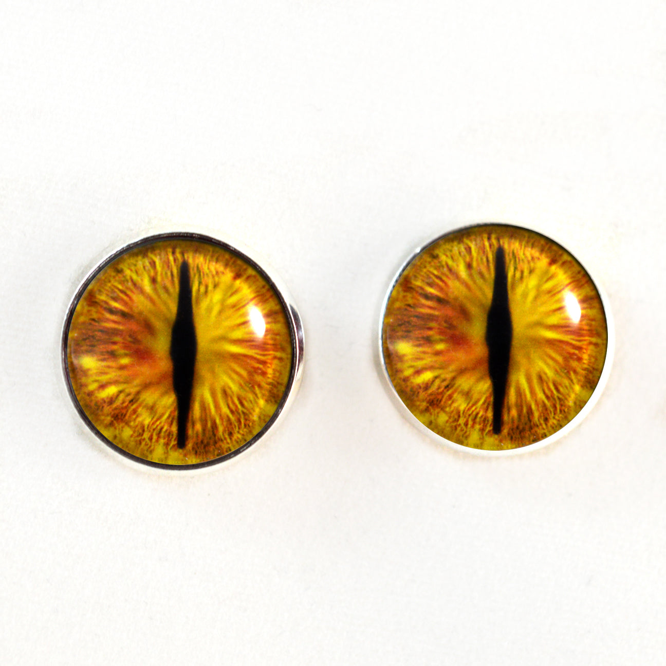 Golden Dragon Sew-On Button Glass Eyes - Prismatic Fiber Arts