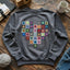 Granny Squares Heart Sweatshirt - Prismatic Fiber Arts