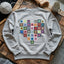 Granny Squares Heart Sweatshirt - Prismatic Fiber Arts