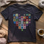Granny Squares Heart T-shirt - Prismatic Fiber Arts