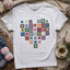 Granny Squares Heart T-shirt - Prismatic Fiber Arts