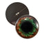 Brown and Green Human Inspired Sew-On Button Glass Eyes - Prismatic Fiber Arts