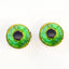 Green and Gold Loki Sew-On Button Glass Eyes - Prismatic Fiber Arts