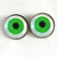 Bright Green Human with Whites Sew-On Button Glass Eyes - Prismatic Fiber Arts