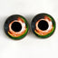 Green and Orange Fish Sew-On Buttons Glass Eyes - Prismatic Fiber Arts