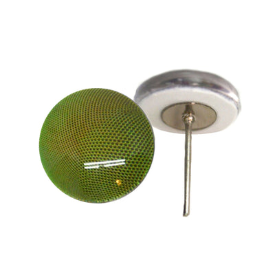 Bright Green Robber Fly Glass Eyes on Wire Pin Posts