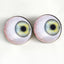 Side Glance Light Green Sew-On Button Glass Eyes - Prismatic Fiber Arts