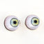 Side Glance Light Green Sew-On Button Glass Eyes - Prismatic Fiber Arts