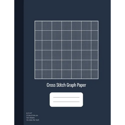 Cross Stitch Graph Paper: 14 Lines Per Inch, Graph Paper for Embroidery and Needlework, 8.5''x11'', 100 Sheets