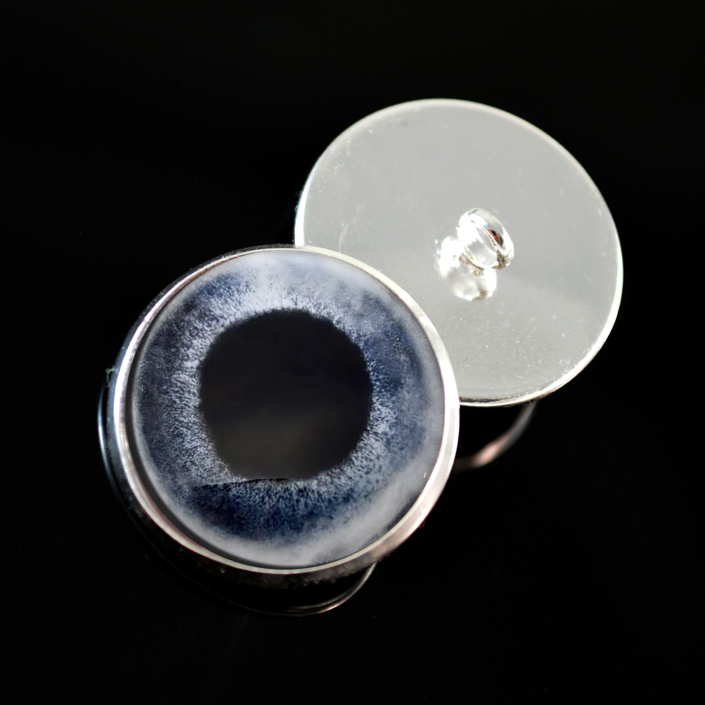 Hammerhead Shark Inspired Sew-On Button Glass Eyes - Prismatic Fiber Arts