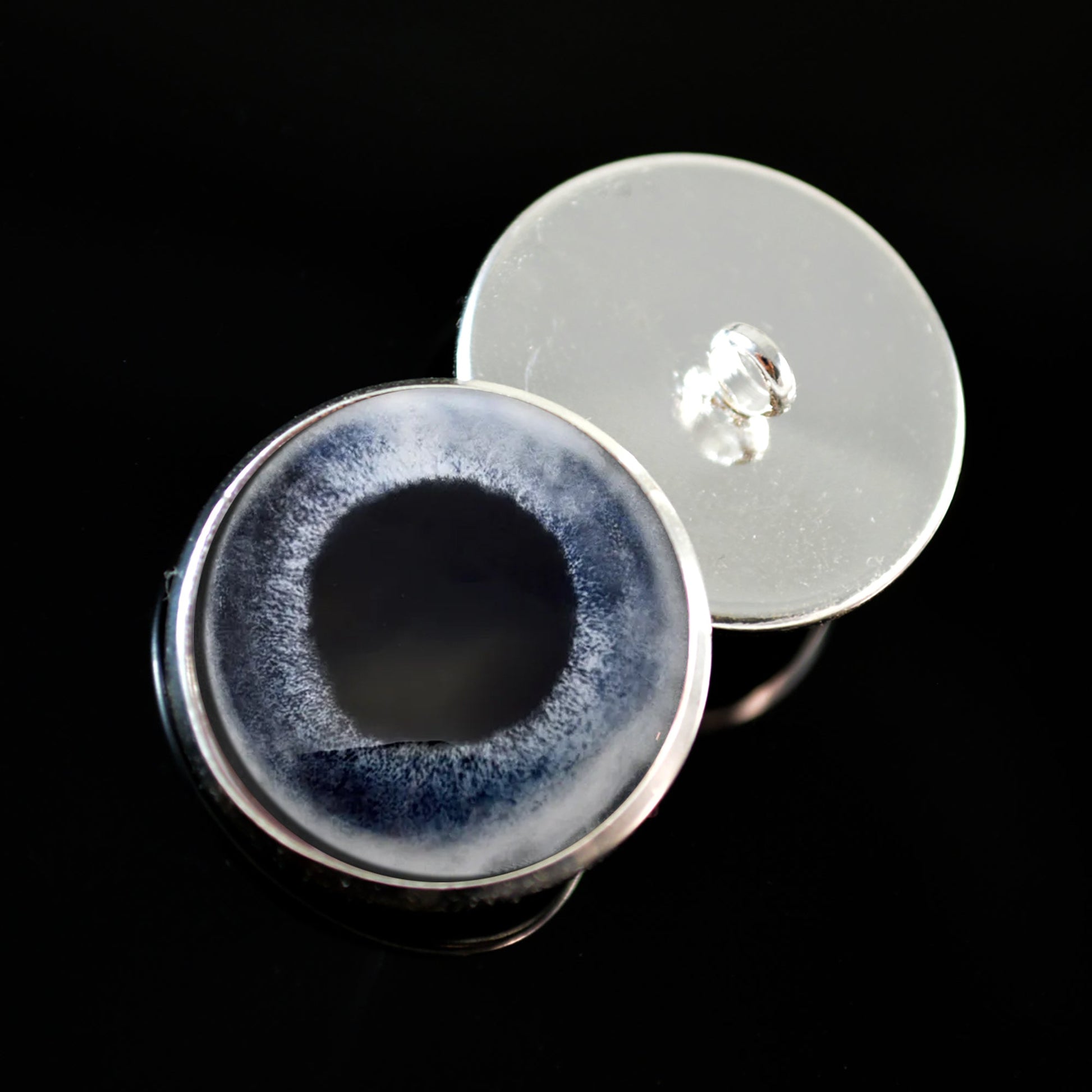 Hammerhead Shark Inspired Sew-On Button Glass Eyes - Prismatic Fiber Arts