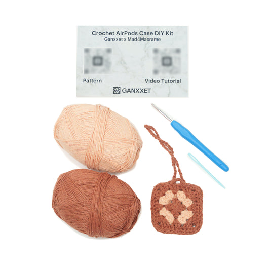 Crochet AirPods Case DIY Kit by Ganxxet x Mad4Macrame - Prismatic Fiber Arts