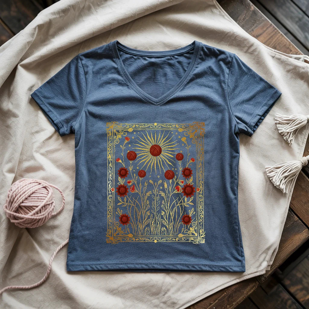 Energy Of Yarn Lady V-neck - Prismatic Fiber Arts